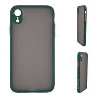 Θήκη Σιλικόνης Color Button Bumper Sonique Apple iPhone XR Πράσινο Σκούρο