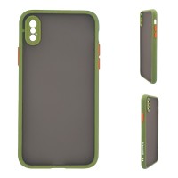 Θήκη Σιλικόνης Color Button Bumper Sonique Apple iPhone XS MAX Πράσινο Ανοιχτό