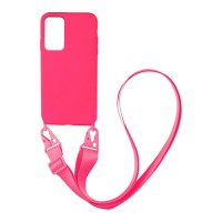 Θήκη Σιλικόνης με Strap CarryHang Sonique Xiaomi Redmi Note 11 4G / Redmi Note 11S Φούξια