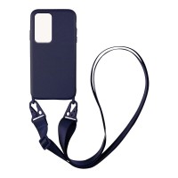 Θήκη Σιλικόνης με Strap CarryHang Sonique Xiaomi Poco F4 5G Μπλε Σκούρο