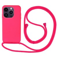 Θήκη Σιλικόνης με Κορδόνι CarryHang Sonique Apple iPhone 14 Pro Φούξια