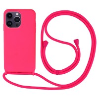 Θήκη Σιλικόνης με Κορδόνι CarryHang Sonique Apple iPhone 14 Pro Max Φούξια