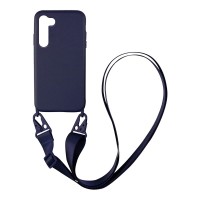 Θήκη Σιλικόνης με Strap CarryHang Sonique Samsung Galaxy S23 Plus Μπλε Σκούρο