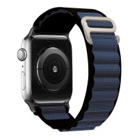 Λουράκι Nylon Alpine Loop Band Sonique για Apple Watch (42/44/45/49MM) Μαύρο / Σκούρο Μπλε