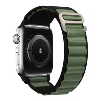 Λουράκι Nylon Alpine Loop Band Sonique για Apple Watch (42/44/45/49MM) Μαύρο / Χακί