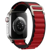 Λουράκι Nylon Alpine Loop Band Sonique για Apple Watch (38/40/41MM) Μαύρο / Κόκκινο