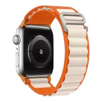 Λουράκι Nylon Alpine Loop Band Sonique για Apple Watch (38/40/41MM) Πορτοκαλί / Μπεζ