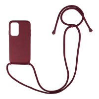 Θήκη Σιλικόνης με Κορδόνι CarryHang Sonique Samsung Galaxy A23 5G / Galaxy A23 4G Μπορντό
