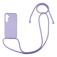 Θήκη Σιλικόνης με Κορδόνι CarryHang Sonique Samsung Galaxy A54 5G Λιλά