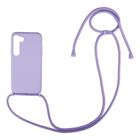 Θήκη Σιλικόνης με Κορδόνι CarryHang Sonique Samsung Galaxy S23 Λιλά