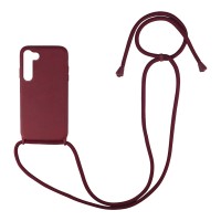 Θήκη Σιλικόνης με Κορδόνι CarryHang Sonique Samsung Galaxy S23 Plus Μπορντό