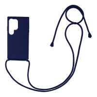 Θήκη Σιλικόνης με Κορδόνι CarryHang Sonique Samsung Galaxy S23 Ultra Μπλε Σκούρο