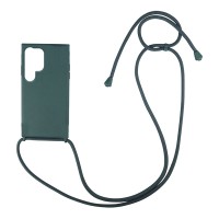 Θήκη Σιλικόνης με Κορδόνι CarryHang Sonique Samsung Galaxy S23 Ultra Πράσινο Σκούρο