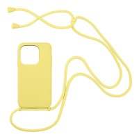 Θήκη Σιλικόνης με Κορδόνι CarryHang Sonique Xiaomi Redmi 12C Κίτρινο