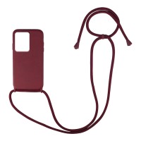 Θήκη Σιλικόνης με Κορδόνι CarryHang Sonique Xiaomi Redmi Note 12 4G Μπορντό