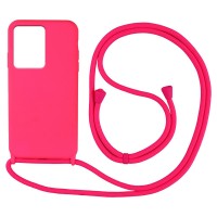 Θήκη Σιλικόνης με Κορδόνι CarryHang Sonique Xiaomi Redmi Note 12 4G Φούξια
