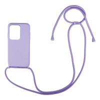 Θήκη Σιλικόνης με Κορδόνι CarryHang Sonique Xiaomi Redmi Note 12 Pro 5G / Poco X5 Pro 5G Λιλά