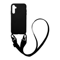 Θήκη Σιλικόνης με Strap CarryHang Sonique Samsung Galaxy A24 4G Μαύρο