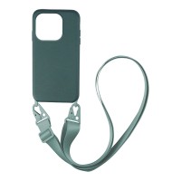 Θήκη Σιλικόνης με Strap CarryHang Sonique Xiaomi Redmi 12C Πράσινο Σκούρο