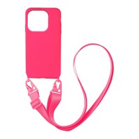 Θήκη Σιλικόνης με Strap CarryHang Sonique Xiaomi Redmi 12C Φούξια