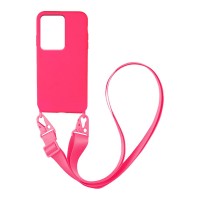 Θήκη Σιλικόνης με Strap CarryHang Sonique Xiaomi Redmi Note 12 4G Φούξια