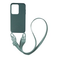 Θήκη Σιλικόνης με Strap CarryHang Sonique Xiaomi Redmi Note 12 Pro 5G / Poco X5 Pro 5G Πράσινο Σκούρο