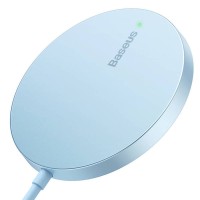 Ασύρματος Φορτιστής Baseus Simple Mini3 15W Qi Magsafe Γαλάζιο