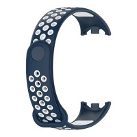 Λουράκι Σιλικόνης Sonique Sport για Xiaomi Smart Band 8 / Xiaomi Smart Band 9 / / Xiaomi Smart Band 10 Σκούρο Μπλε / Λευκό