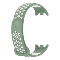 Λουράκι Σιλικόνης Sonique Sport για Xiaomi Smart Band 8 / Xiaomi Smart Band 9 / / Xiaomi Smart Band 10 Πράσινο Ανοιχτό / Λευκό