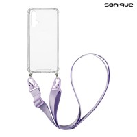 Θήκη Σιλικόνης με Strap Sonique Armor Clear Honor 20 / Nova 5T Λιλά