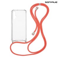 Θήκη Σιλικόνης με Κορδόνι Sonique Armor Clear Honor 20 / Nova 5T Κοραλλί