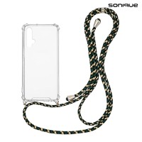Θήκη Σιλικόνης με Κορδόνι Sonique Armor Clear Honor 20 / Nova 5T Rainbow Πράσινο