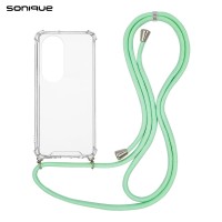 Θήκη Σιλικόνης με Κορδόνι Sonique Armor Clear Huawei P50 Pro Βεραμάν