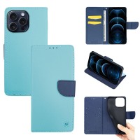 Θήκη Πορτοφόλι Sonique Trend Wallet Apple iPhone 15 Pro Max Σιέλ / Σκούρο Μπλε