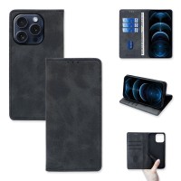 Θήκη Πορτοφόλι Vintage Magnet Wallet Sonique Apple iPhone 15 Pro Μαύρο