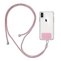 Κορδόνι Λαιμού Sonique Lanyard για Κινητά Ροζ Χρυσό Σατινέ