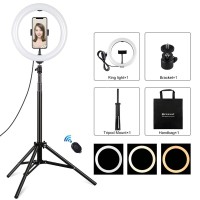 Ring Light Puluz  10.2" 26cm με Τρίποδο Δαπέδου 1.65m και Βάση για Κινητό