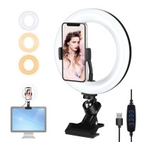 Ring Light Puluz LED 7.9" 20cm με Κλιπ για Γραφείο και Οθόνη