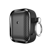 Θήκη Σιλικόνης Sonique Carbon Brushed για AirPods 1/2 Μαύρο
