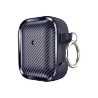 Θήκη Σιλικόνης Sonique Carbon Brushed για AirPods 1/2 Μπλε Σκούρο