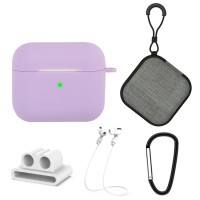 Σετ 5 σε 1 Sonique Soft Touch για AirPods 3 Λιλά