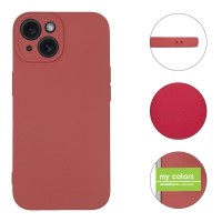 Θήκη Σιλικόνης My Colors Sonique Apple iPhone 15 Μπορντό Ανοιχτό