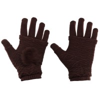 Γάντια Touchscreen 2in1 Striped and Fingerless one size Καφέ