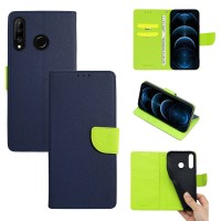 Θήκη Πορτοφόλι Sonique Trend Wallet Huawei P30 Lite Σκούρο Μπλε / Λαχανί