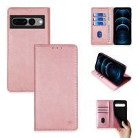 Θήκη Πορτοφόλι Vintage Magnet Wallet Sonique Google Pixel 7 Pro Ροζ Χρυσό