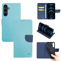 Θήκη Πορτοφόλι Sonique Trend Wallet Samsung Galaxy S23 FE Σιέλ / Σκούρο Μπλε