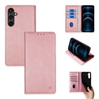 Θήκη Πορτοφόλι Vintage Magnet Wallet Sonique Samsung Galaxy S23 FE Ροζ Χρυσό