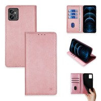 Θήκη Πορτοφόλι Vintage Magnet Wallet Sonique Motorola Moto G32 Ροζ Χρυσό