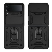 Θήκη Ring Armor CamPro Sonique για Samsung (Large Hole) Galaxy Z Flip 4 Μαύρο
