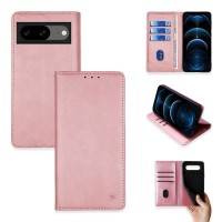 Θήκη Πορτοφόλι Vintage Magnet Wallet Sonique Google Pixel 8 5G Ροζ Χρυσό